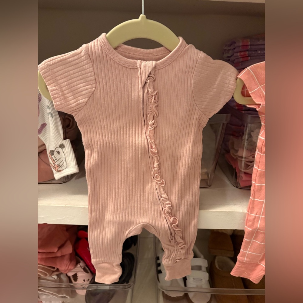 Pink Ruffled Kids One Piece - Picture 3 of 4